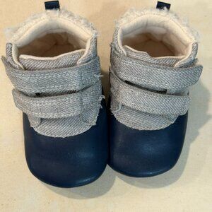 6-12mo Carter's Baby Soft Sole Shoes | Navy & Gray | Unisex